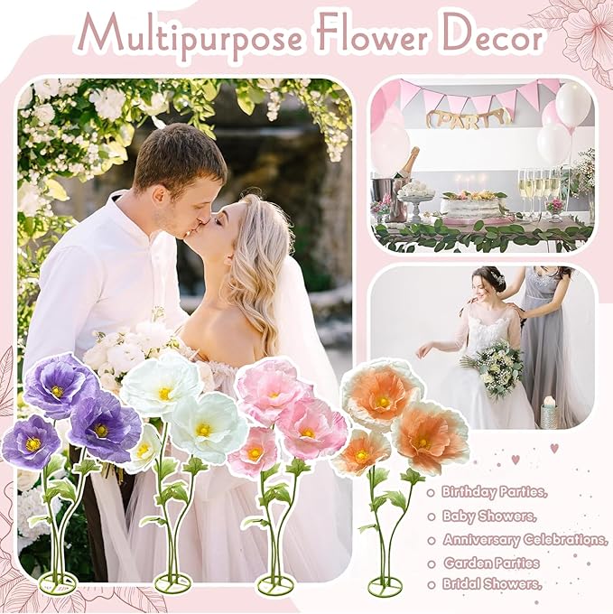 Giant Artificial Flowers for Home Decor Big Fake Hydrangea Flower for Outdoor Decoration Lifelike Paper Flower Decorations Large Handcrafted Paper Flowers Wedding Arrangement Flower Backdrop(Orange)