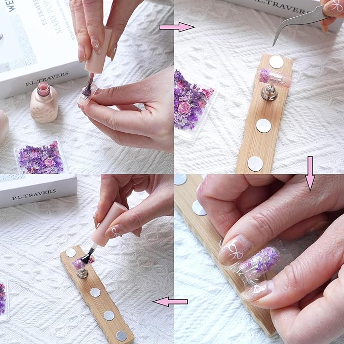 60Pcs Small Dried Pressed Flowers for Crafts,Xinxinran Mini Dry Flower Kit for Nail Art,Epoxy Resin Accessories,Bookmark,Nails, Jewelry Making,Candle,Soap,Resin Molds(1 Boxs)