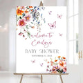 Editable Wildflower Baby Shower Welcome Sign, Personalized Boho Floral Baby Shower Sign, Spring Flowers Theme, Elegant Flower Decorations, Custom Name Signage for Boy or Girl #23