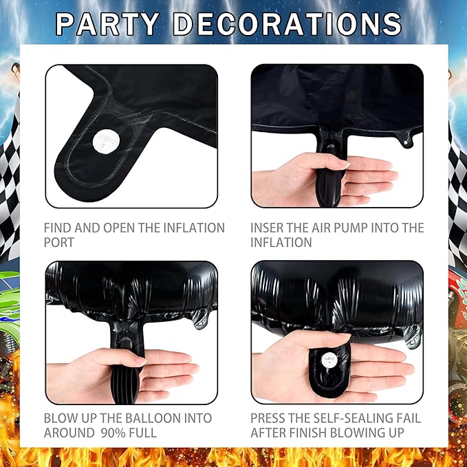 Monster Truck Birthday Party Decorations Men,Happy Birthday Banner,Balloon Arch Kit,Foil Balloons,Cake toppers