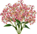 Hollyone Artificial Daphne Flowers with Long Stem 3Pcs Faux Pink Flowers 28.3” Fake Spring Silk Flowers Bouquet for Floral Arrangement Wedding Party Centerpiece Table Home Decor