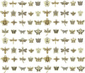WOCRAFT 60pcs Antique Gold Butterfly Bracelet Charms for Jewelry Making Sets DIY Necklace Bracelet Keychain Crafting Charms Kit Craft Supplies (SN846)