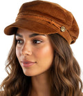 Funky Junque Newsboy Hat for Women – Trendy Greek Fisherman Cap, Classic Women's Baker Boy Newsies Hat, Ladies Fashion Caps