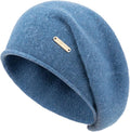 QUEENFUR Knit Slouchy Beanie Hats for Women Cashmere Ski Cap Knitted Wool Soft Warm Winter Hat