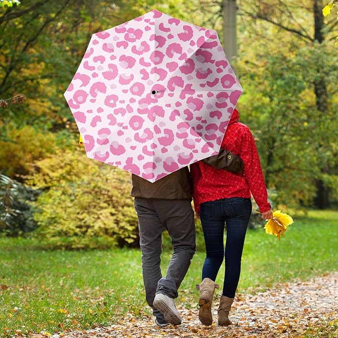 Small Compact Travel Automatic Folding Umbrella for Women, Portable Lightweight, Rain, Wind, UV Sun Shade