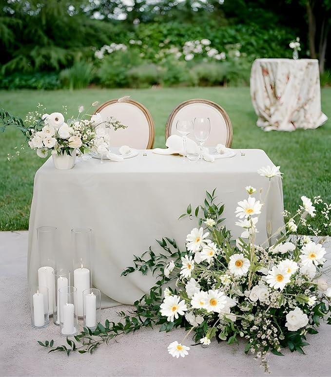White Artificial Daisy Flowers 6Pcs 29.52” Long Stem Faux Daisies 36 Heads Fake Wild Flowers for Tall Vase Living Room Bedroom Bridal Bouquets Table Centerpieces(White)
