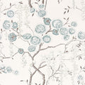 Orainege Blue Peony Floral Wallpaper Peel and Stick Wallpaper Floral Contact Paper Self Adhesive Removable Wall Paper for Bedroom Bathroom Decorative 17.7"x118.1"