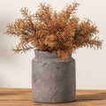 Ceramic Flower Vase 6.5 inch Farmhouse Rustic Vase for Home Decor Handcrafted Pottery Vase Small Terracotta Vases for Dining Table Fireplace Living Room Bathroom Wedding Centerpiece (02-Dark Brown)