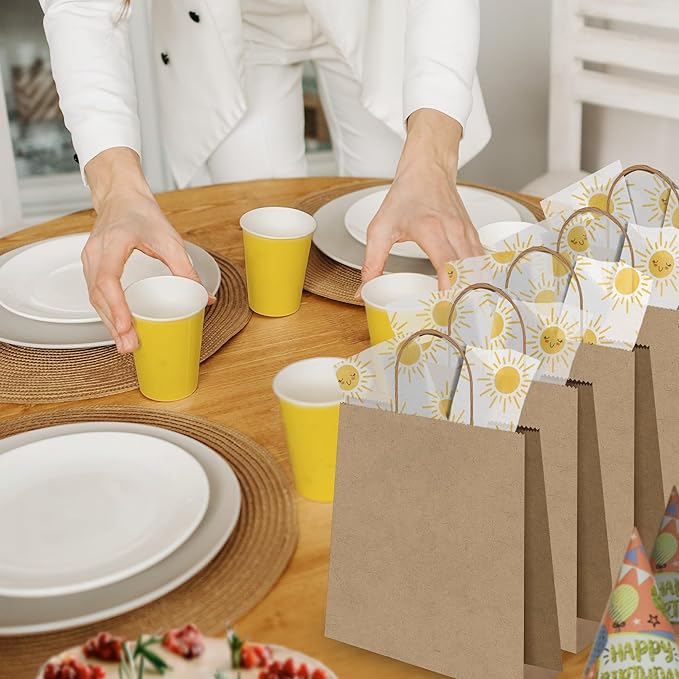 Pro Supply Global Suns Printed Tissue Paper for Gift Bags or Boxes and Wrapping - Summer Sunshine Bulk Decorative Art Tissue Paper for Packaging and Gifting | 24 Sheets 20" x 30"