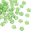 PATIKIL Random Glass Flower Beads, 50Pack Transparent Floral Beads Hibiscus Beads for DIY Jewelry Making Bracelets Bulk, Green