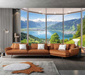 Clouar-3d Window View Bedroom Living Room Mural Wallpaper 158" x 110"(Not Self-Adhesive)