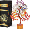 YATHABI Seven Chakra Crystal Tree for Positive Energy - Feng Shui Tree of Life Decor - Good Luck Gifts - Crystals and Stones - Spiritual Items - Housewarming Gifts for Women