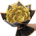 Waipfaru Glitter Roses Bouquet, DIY Fake Flowers Bouquet, Birthday Gifts for Women Mom, 24 Pcs Gold Rose for Grandma Wife Girlfriend Valentines, Mothers Day, Anniversary, Graduation