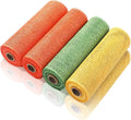 Chuangdi 4 Rolls Fall Poly Burlap Mesh Poly Burlap Deco Ribbon Mesh Roll for Autumn Thanksgiving Easter DIY Flower Wreath Garland, 10 Inch