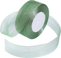 Sage Green Ribbon for Gift Wrapping 1-1/2 inch Sheer Organza Ribbon for Flower Bouquet Tulle Chiffon Ribbons for Wedding Invitations Christmas Decorations Crafts 50 Yards