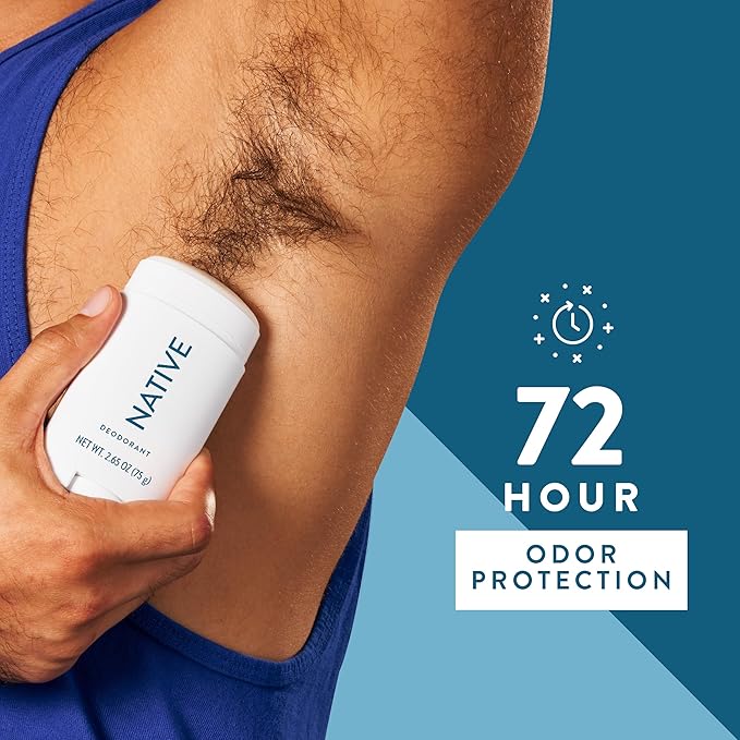 Native Deodorant | Natural Deodorant for Men, Aluminum Free with Baking Soda, Probiotics, Coconut Oil and Shea Butter | Sea Salt & Cedar