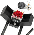 Preserved Real Red Rose with I Love You Necklace for Women, Wife, Girlfriend, Mom, Grandma Romantic Gift for Anniversary, Birthday, Valentine's Day, Mother's Day