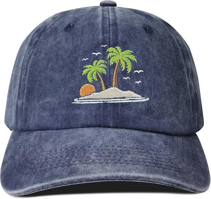Hepandy Embroidered Palm Tree Hats