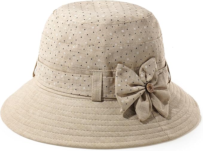 Glamorstar Cloche Hats for Women Vintage Bowler Hat Floral Fedora Bucket Hats
