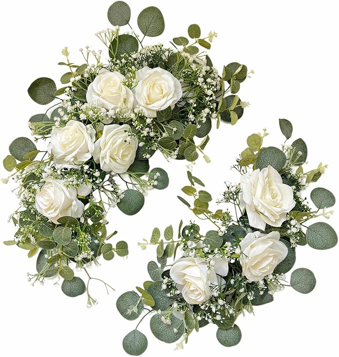 Pack of 2 Wedding Arch, Artificial Flowers, Wedding Decor，Flower Garland Be Suited to Banquet, Party, Reception Entrance Welcome Sign and Background Decoration (Starry Sky)