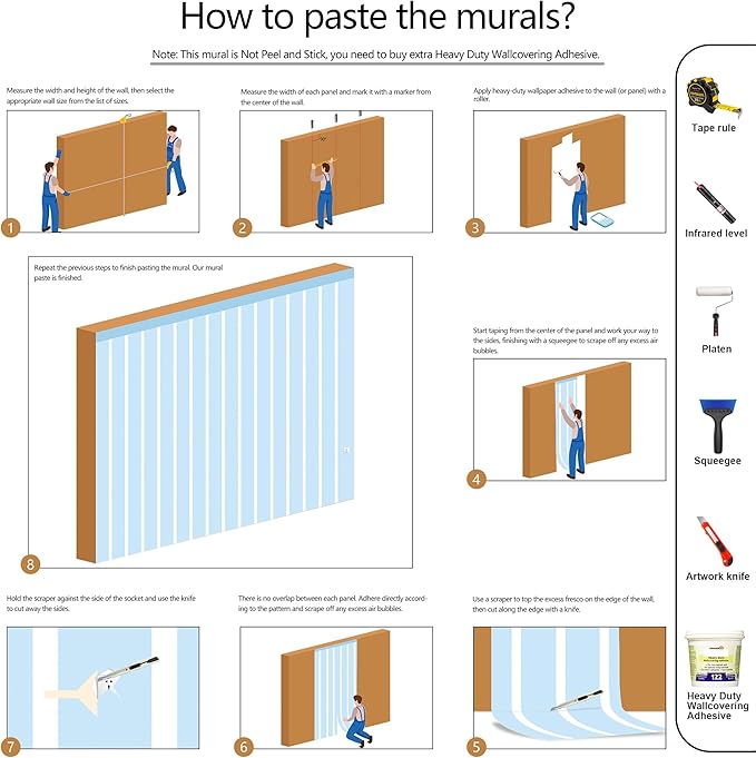 Tropical Botanical Wallpaper Beige Palm Leaves Wall Mural for Living Room Bedroom（Not Peel and Stick）