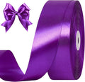1-1/2 Inches 100 Yards Purple Satin Ribbon, Ribbon Roll for Flower Bouquets, Gift Wrapping, Wedding, Handmade Crafts