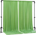 Sage Green Backdrop Curtain 2 Panels-Wrinkle-Free Champagne Curtains Polyester Photography Drapes for Baby Shower Birthday Party Photo Background Backdrop Stand- 8 X10FT (Sage Green)