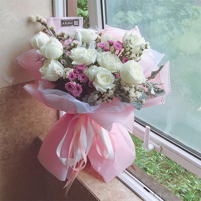 BLEUM CADE 36Pcs Artificial Flowers Fake Roses with Stems, Ivory White Boxed Foam Roses for DIY Bouquets Centerpieces Wedding Party Arrangement Bridal Shower Decor