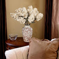 Fake Flowers Hydrangea Silk Flowers With Stems White Flowers Fake Flowers In Vase Hydrangea Artificial Flowers Winter Flowers Artificial For Decoration Vase Decor 24"（Cream Color）8PCS Wthout Vase