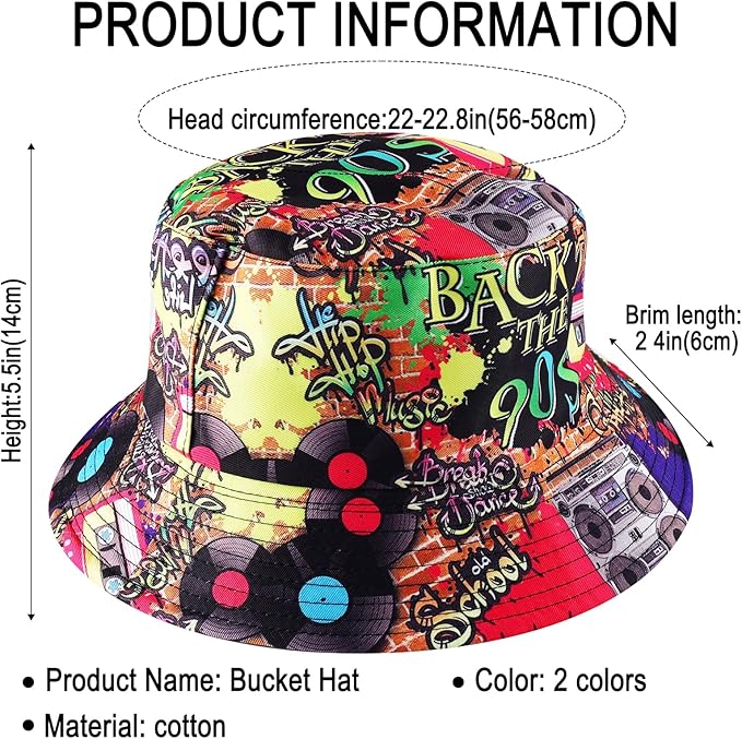 Sun Hat for Women Bucket Hat Cotton Reversible Summer Travel Beach Fishing Cap
