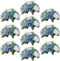 Sziqiqi Blue Flowers Artificial for Decoration Silk Kissing Balls for Wedding Bulk - Artificial Flower Ball Center Pieces Decoration for Table Floral Arrangement