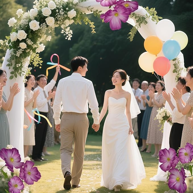 Giant Flower for Decoration with Stems and Stands - 5.6 Ft Big Artificial Silk Flower - Large Artificial Flores Gigantes for Wedding Party Banquet Backdrop Decor, Photography Props Window Display