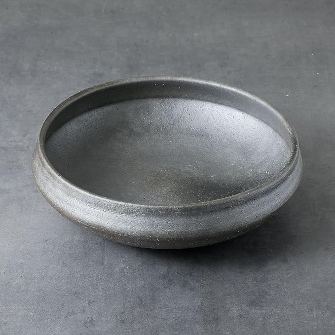 Wazakura Minoyaki Series Round Ikebana Flower Vase Made in Japan, Arrangement Pottery Supplies - Sumi