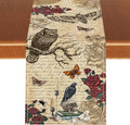 Gothic Floral Table Runner, Retro Dark Skull Moth Vintage Flower Halloween Day of Death Witchy Coffee Table Center Decor for Home Kitchen Dining Patio Holiday Party Table Decorations 13x90 inches
