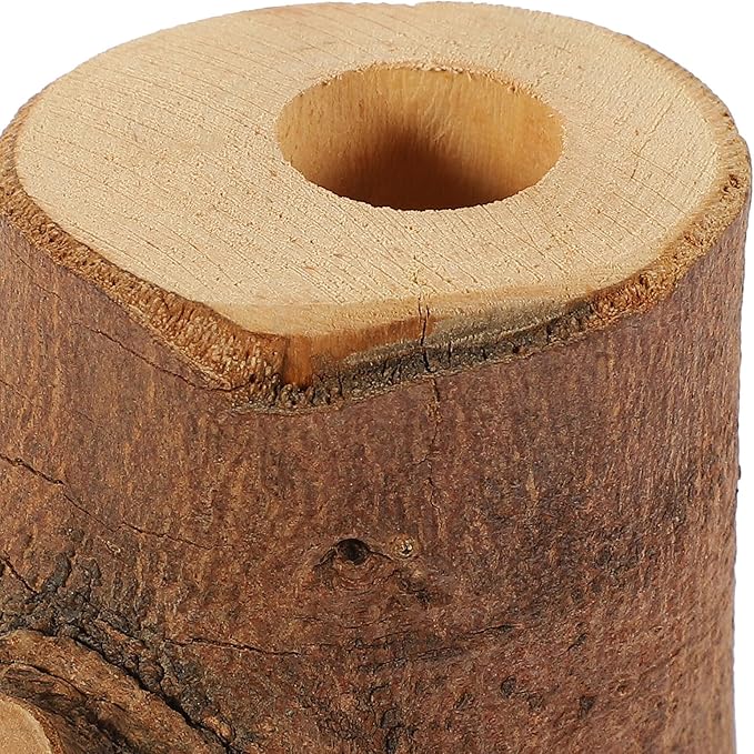 Vintage Wooden Flower Vase for Wedding Table Centerpiece Rustic Decorative Desktop Vase for Floral Arrangement and Hydroponics Wear-Resistant Wood Home Decor Accent Random Style