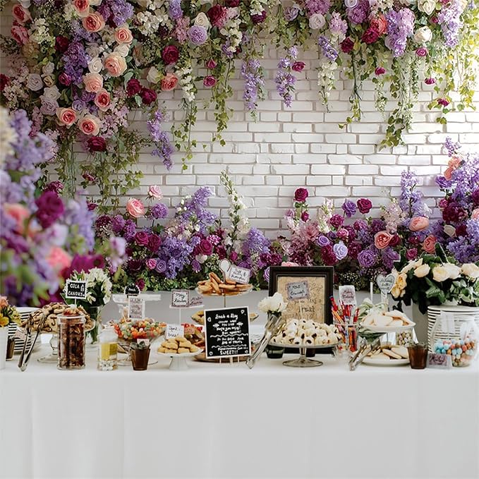Baocicco Flower Brick Wall Backdrop 10x8ft Rose Flowers Photography Backdrops Baby Shower Bridal Shower Party Decorations Kids Adults Portraits Birthday Wedding Banner Supplies Props Video Studio