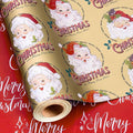 MAYPLUSS Christmas Wrapping Paper - 17 Inch X 33 Feet - Santa Claus Reversible Merry Christmas Gift Wrapping Paper, Metallic Foil Thick Gift Wrap Paper for Holiday Party New Year Kids