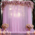 10x10 Pink Tulle Backdrop Curtains for Parties, Sheer Backdrop Curtain Wedding Photo Background Drapes for Baby Shower Photography Birthday Party