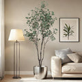 6.9ft Tall Artificial Eucalyptus Trees, Realistic Eucalyptus Tree with Sturdy Plastic Pot, Artificial Plants Tree for Home Office Indoor Outdoor Party Wedding Christmas Decor