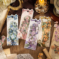 Butterfly Flower Long Strip Scrapbook Stickers Aesthetic Butterflies Flowers Collage Decorative Stickers For Scrapbooking Border Strips Vintage Floral Border Stickers For Journaling Scrapbook Supplies
