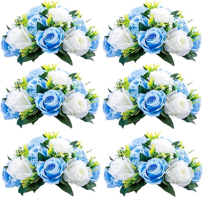 Sziqiqi Artificial Flowers Silk Rose Flowers for Wedding Centerpiece Party Birthday Anniversary Floral Arrangement Decorations