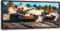 Military Tanks Large Wall Art Framed Wall Decor for Living Room, Tank Pictures Oversized Canvas Print Painting Modern Extra Large Framed Artwork for Bedroom Office Home Decor 60"x30"
