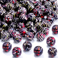 100 PCS 10mm Resin Beads Bulk for Bracelet Making Kit, Leopard Print Round Loose Beads for Jewelry Earring Necklace Rings Art Craft DIY Projects