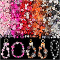 Assorted 400-450PCS Acrylic Beads for Bracelet Making, Flower Bow Candy GummyBear Kawaii Beads,Cute Bead for Jewelry Making DIY Necklace Keychain Phone Charms Christmas Gift(6 Colors)