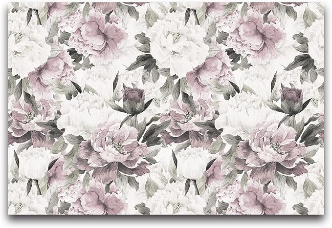 Cliouar-Vintage Purple Pink Rose Bedroom Living Room Decor Wallpaper Mural Bedroom Living Room Decor 158" x 110"(Not Self-Adhesive)