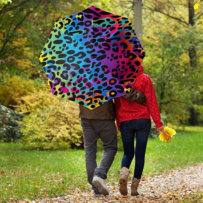 Small Compact Travel Automatic Folding Umbrella for Women, Portable Lightweight, Rain, Wind, UV Sun Shade