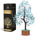 FASHIONZAADI Turquoise Crystal Tree, Gemstone Tree Home and Office Decor, Good Luck Gifts, Crystals Decor, Housewarming Gifts