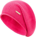 QUEENFUR Knit Slouchy Beanie Hats for Women Cashmere Ski Cap Knitted Wool Soft Warm Winter Hat