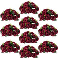 Flower Centerpieces for Wedding Tables: Wedding Table Decorations Burgundy Flower Balls Centerpieces for Engagement Cerebration Party Center Pieces 10 Packs