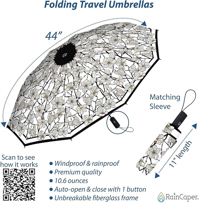 RainCaper Folding Travel Umbrellas